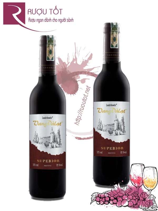 Rượu Vang Đà Lạt Superior Red Wine 375ml