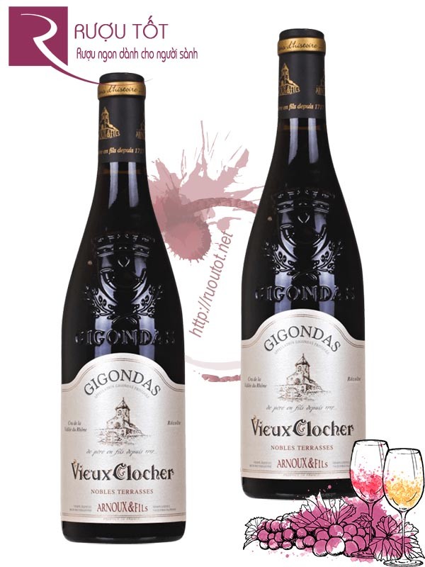 Rượu vang Pháp Gigondas Vieux Clocher