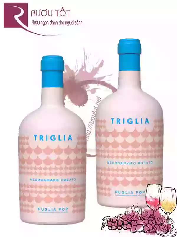 Rượu vang Triglia Negroamaro Rosato Puglia Pop