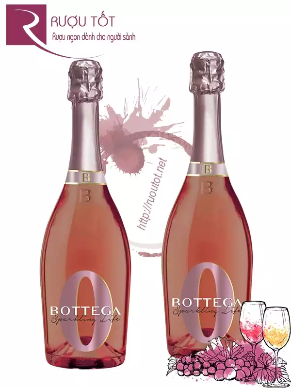 Vang Sủi Bottega Sparkling Life Rose 0%