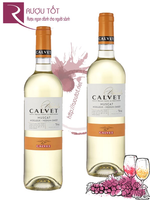 Rượu vang Calvet Varietals Muscat Moelleux Medium Sweet