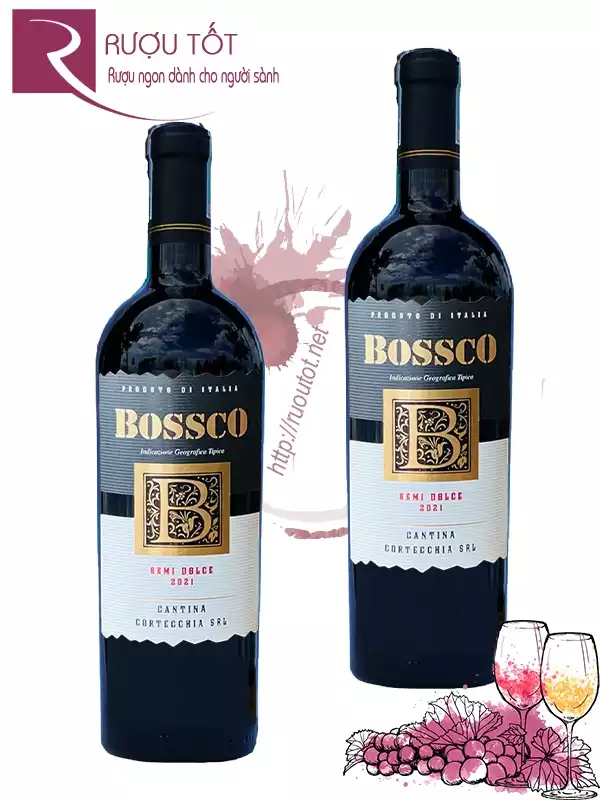 Rượu vang Bossco Semi Dolce