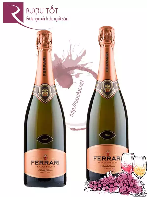 Rượu Vang Nổ Ferrari Maximum Rose