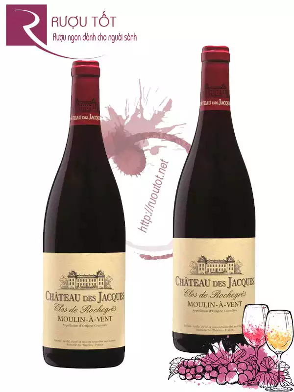 Vang Pháp Clos de Rochegres Moulin A Vent Chateau des Jacques Cao cấp