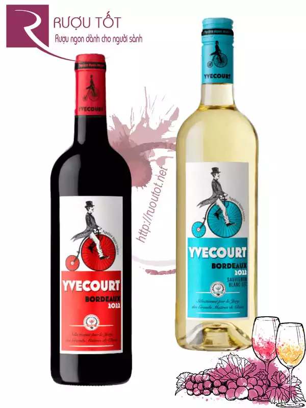 Rượu Vang Yvecourt Bordeaux Đỏ-Trắng