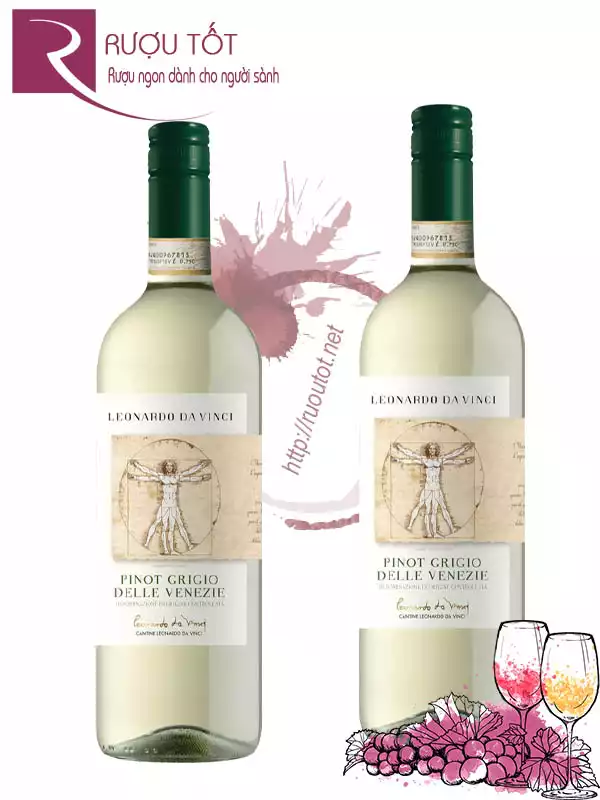 Vang Ý Leonardo da Vinci Pinot Grigio Delle Venezie