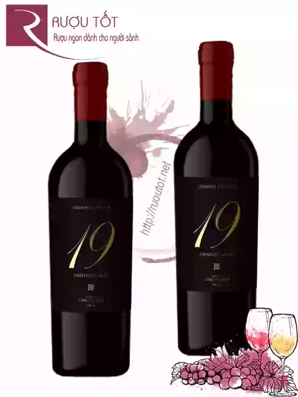 Rượu vang 19 Anniversario Vino Rosso 19% Cao Cấp