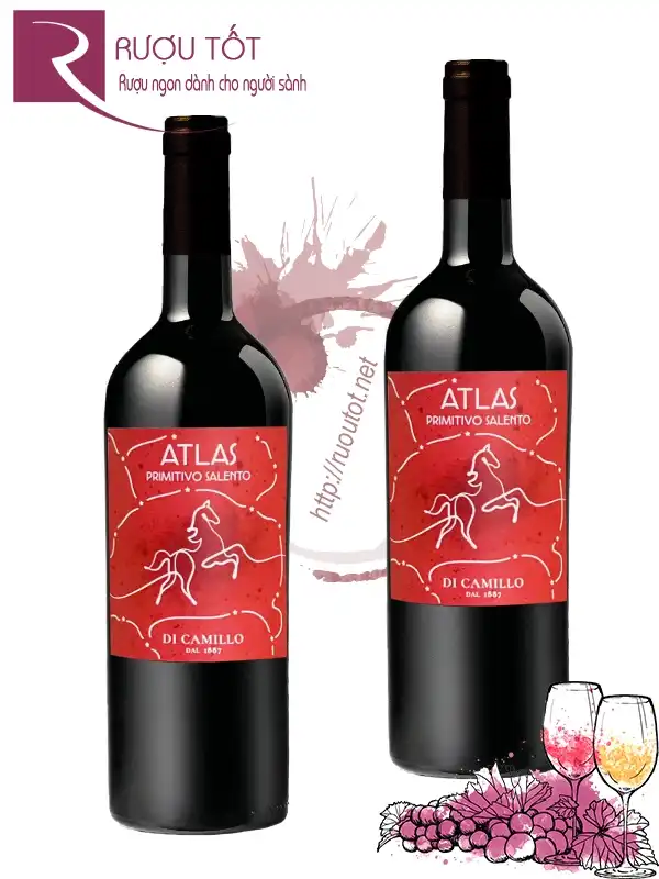 Rượu vang Atlas Primitivo Salento Di Camillo 14,5%