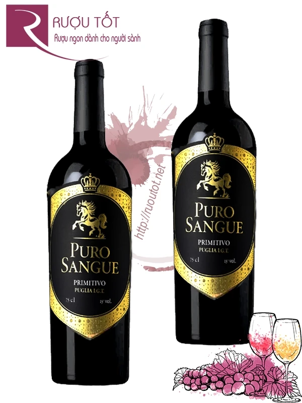 Rượu vang Puro Sangue Primitivo Puglia IGT