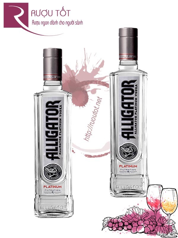 Rượu Vodka Cá Sấu Đen Alligator 500ml