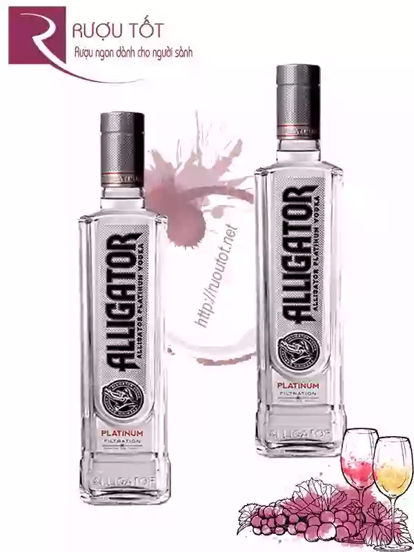 Rượu Vodka Cá Sấu Đen Alligator 500ml