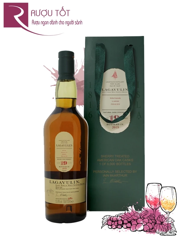 Rượu Lagavulin 19 Islay Single Malt Scotch Whisky