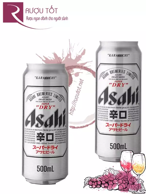 Bia Asahi 500ml Super Dry 5%