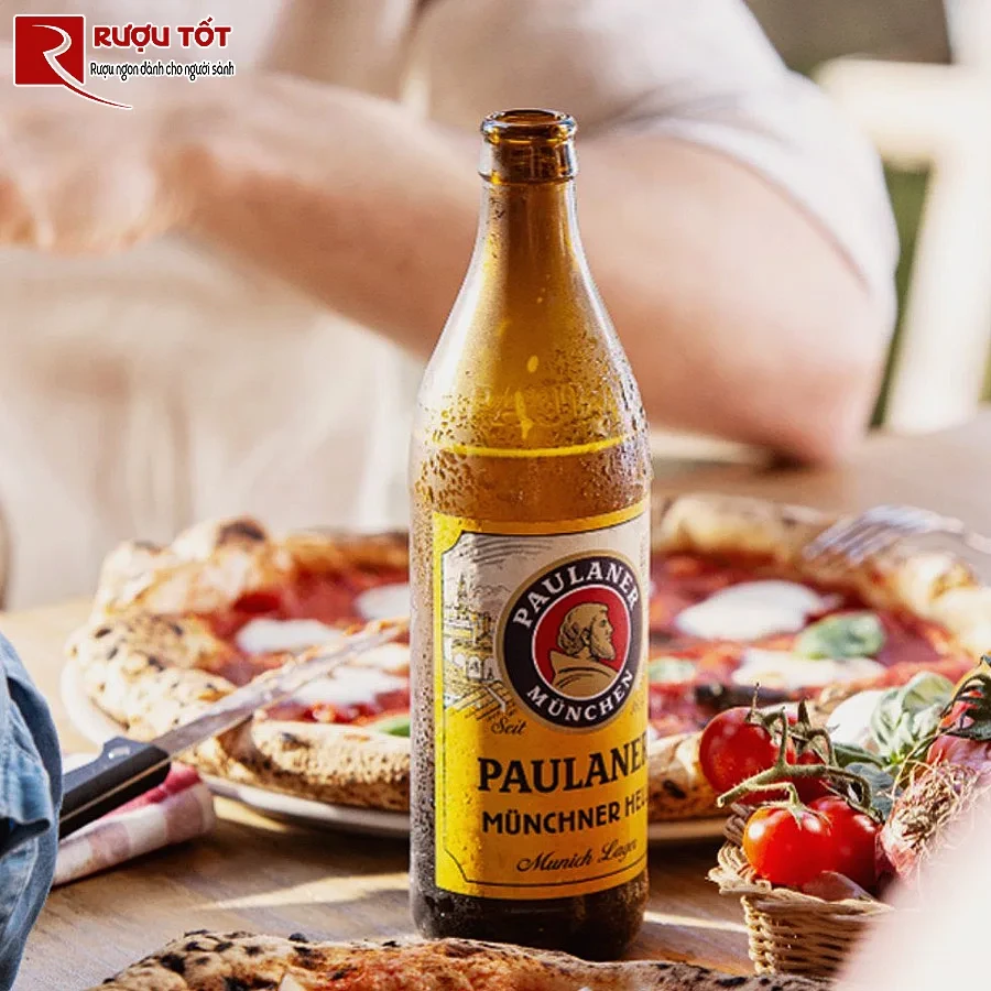 bia chai paulaner munchner hell 330ml 4,9% nhap khau