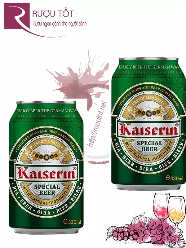 Bia Kaiserin Xanh 4,8% 330ml