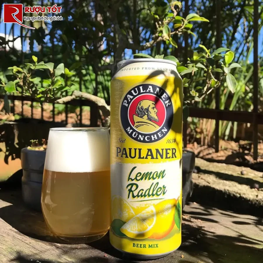 bia lon paulaner lemon 500ml 2,5% gia tot