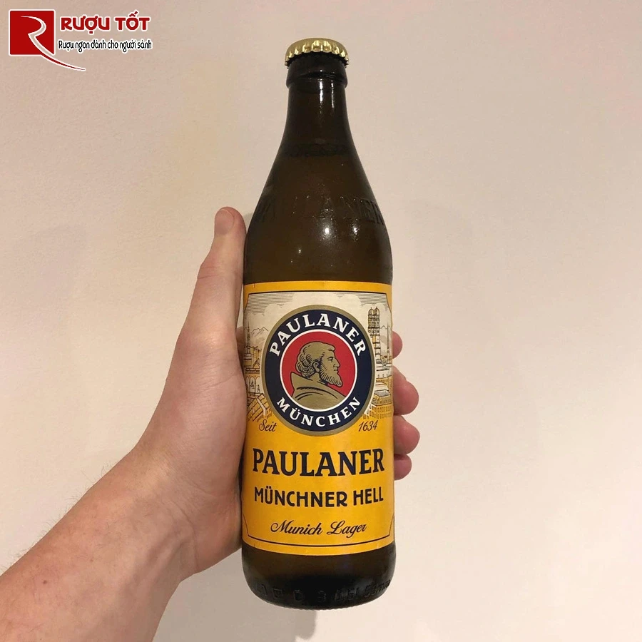 bia paulaner muncher hell chai 500ml 4,9% gia tot chinh hang