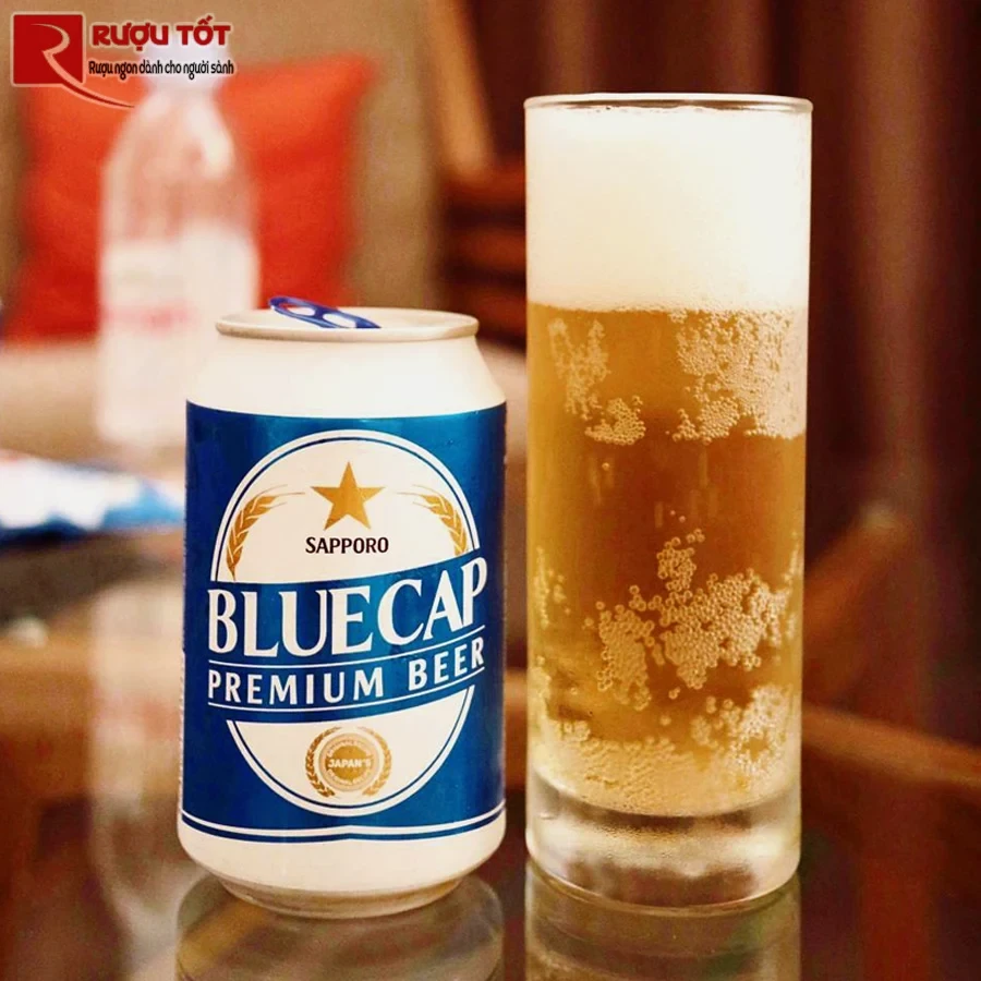 bia sapporo xanh lon 330ml