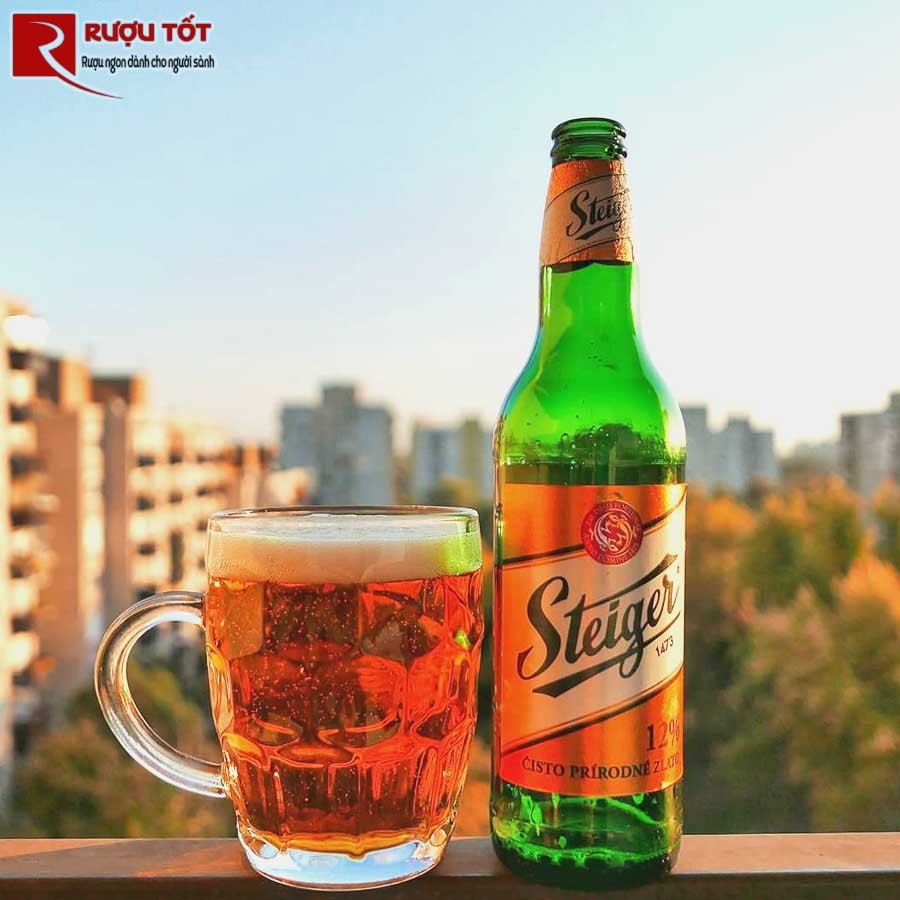 Bia Steiger 12 Gold Lager Chai 500ml Tiep