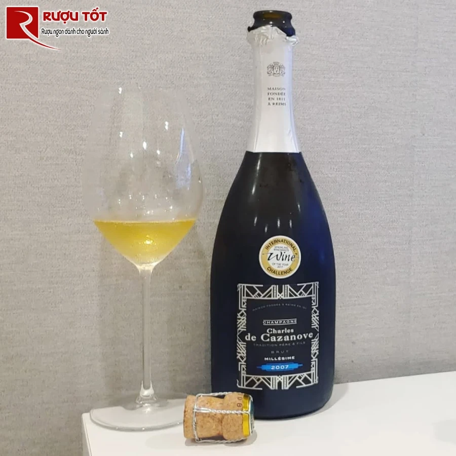 ruou champagne charles de cazanove vintage ngon