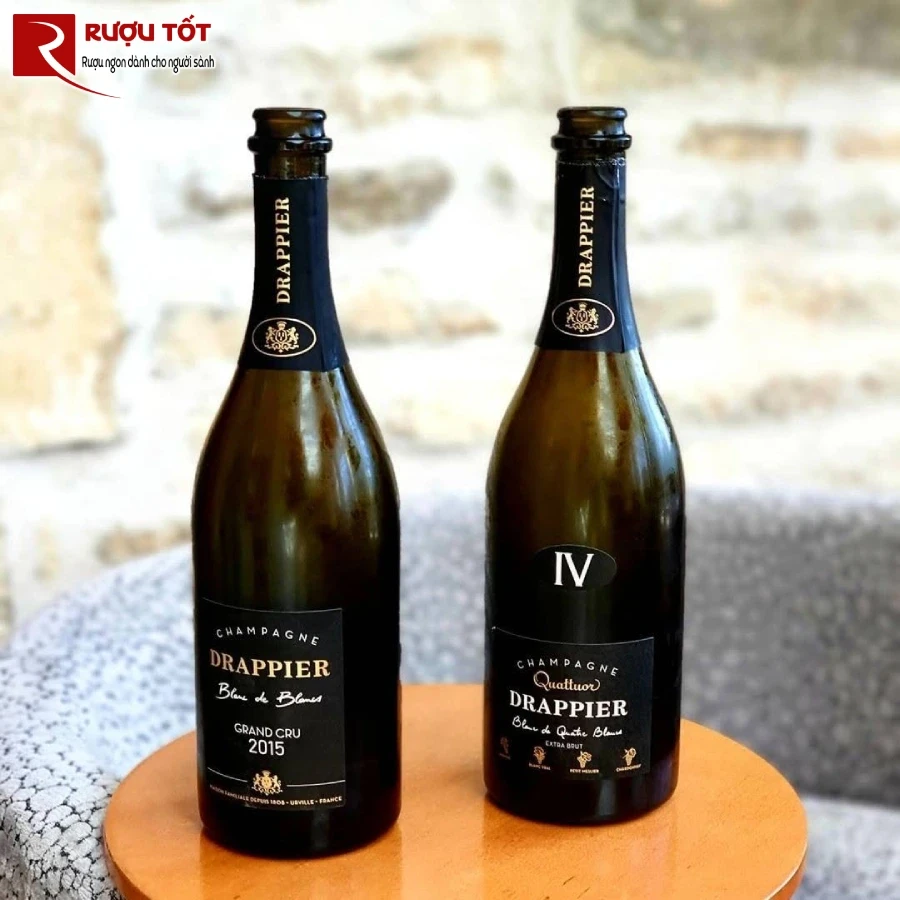 ruou champagne drappier blanc de blancs grand cru vintage ngon