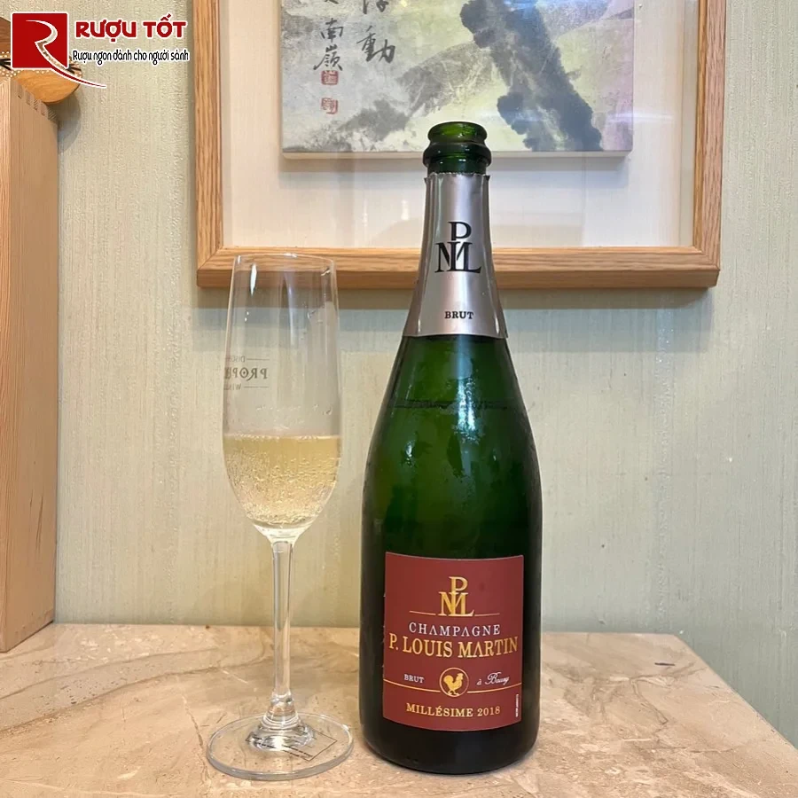 ruou champagne p. louis martin brut millesime 750ml 12%