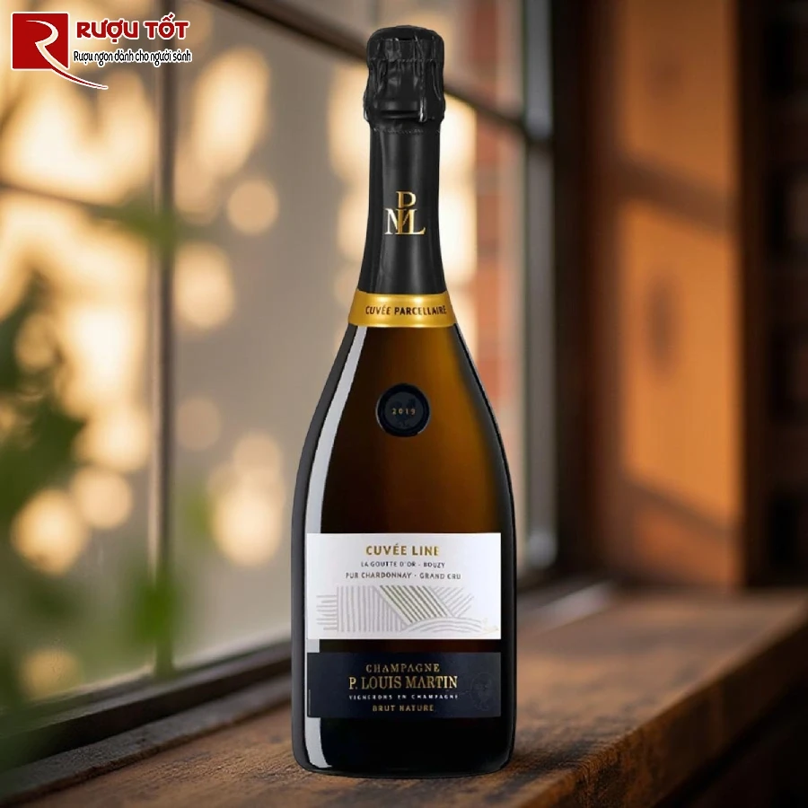 ruou champagne p louis martin brut nature cuvee line tuoi moi