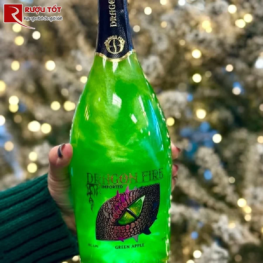 ruou dragon fire green apple
