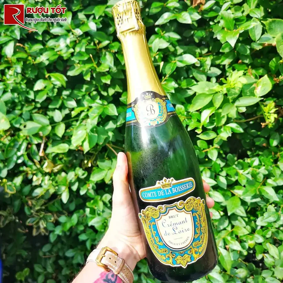 ruou vang cremant de loire comte de la boisserie 750ml 12%
