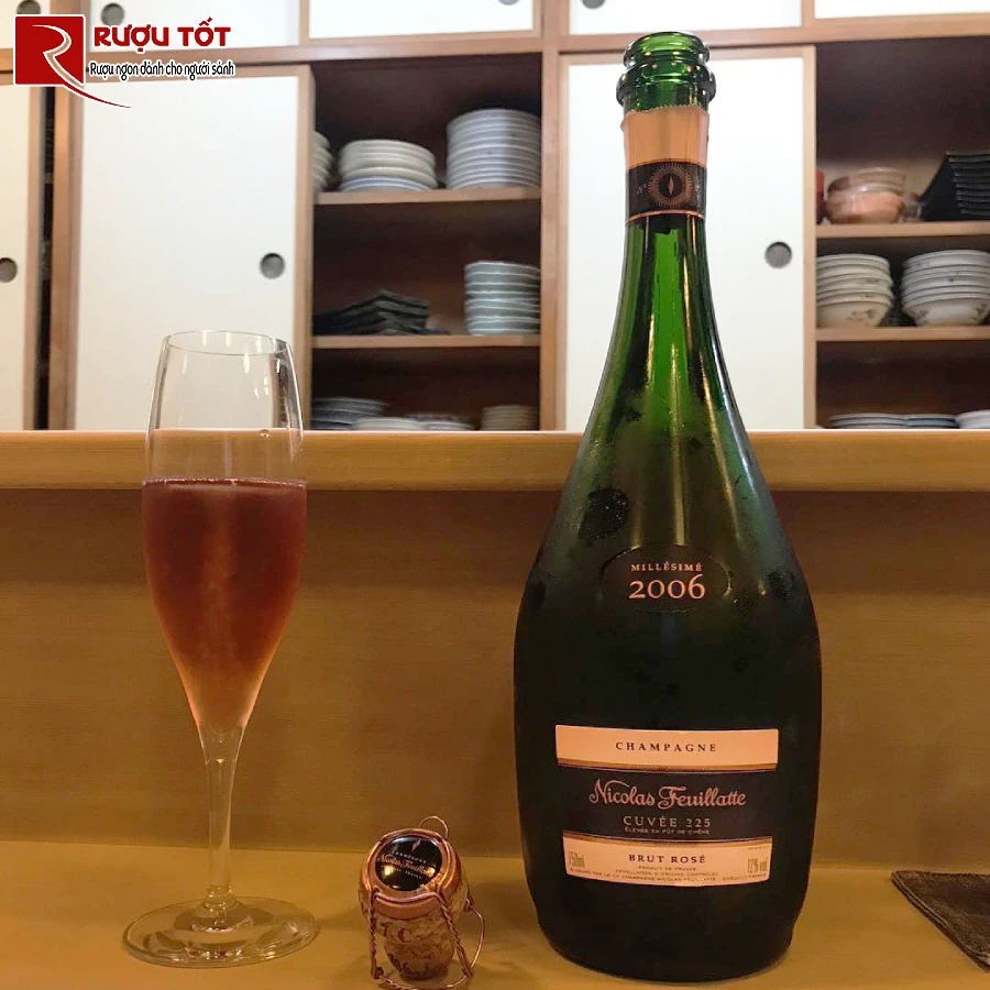 ruou vang nicolas feuillatte cuvee brut rose millesime