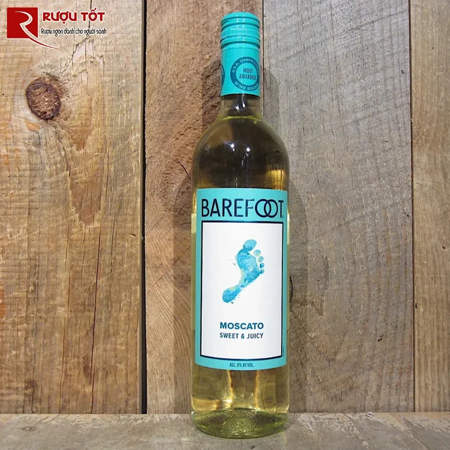 ruou vang barefoot moscato