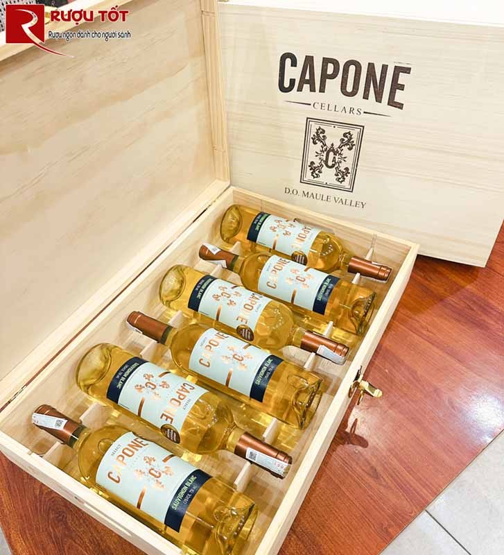 capone sauvignon blanc thùng gỗ 6
