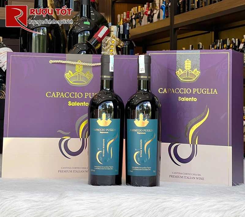 Hộp đôi rượu Capaccio 16,5%