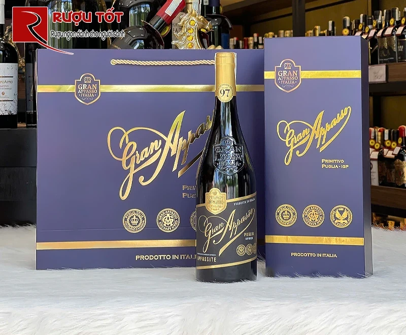 Hộp giấy đơn rượu vang Gran Appasso 14,5%