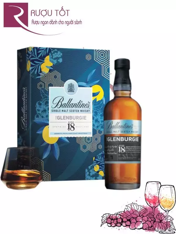 Hộp quà tết Ballantines The Glenburgie 18 năm 2025