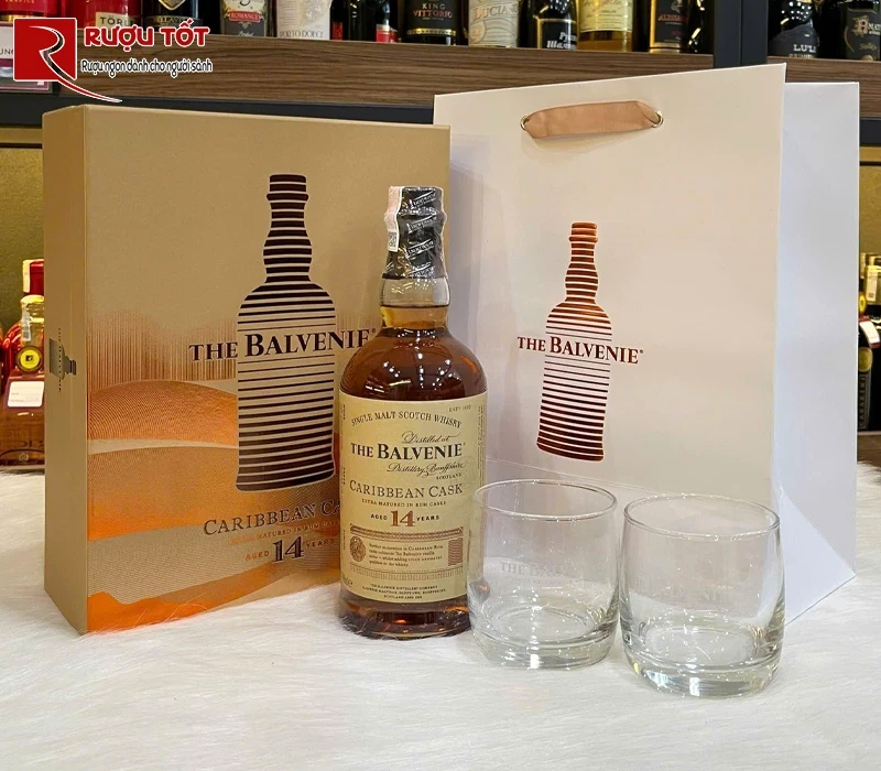 Hộp quà Balvenie 14 Caribbean Cask