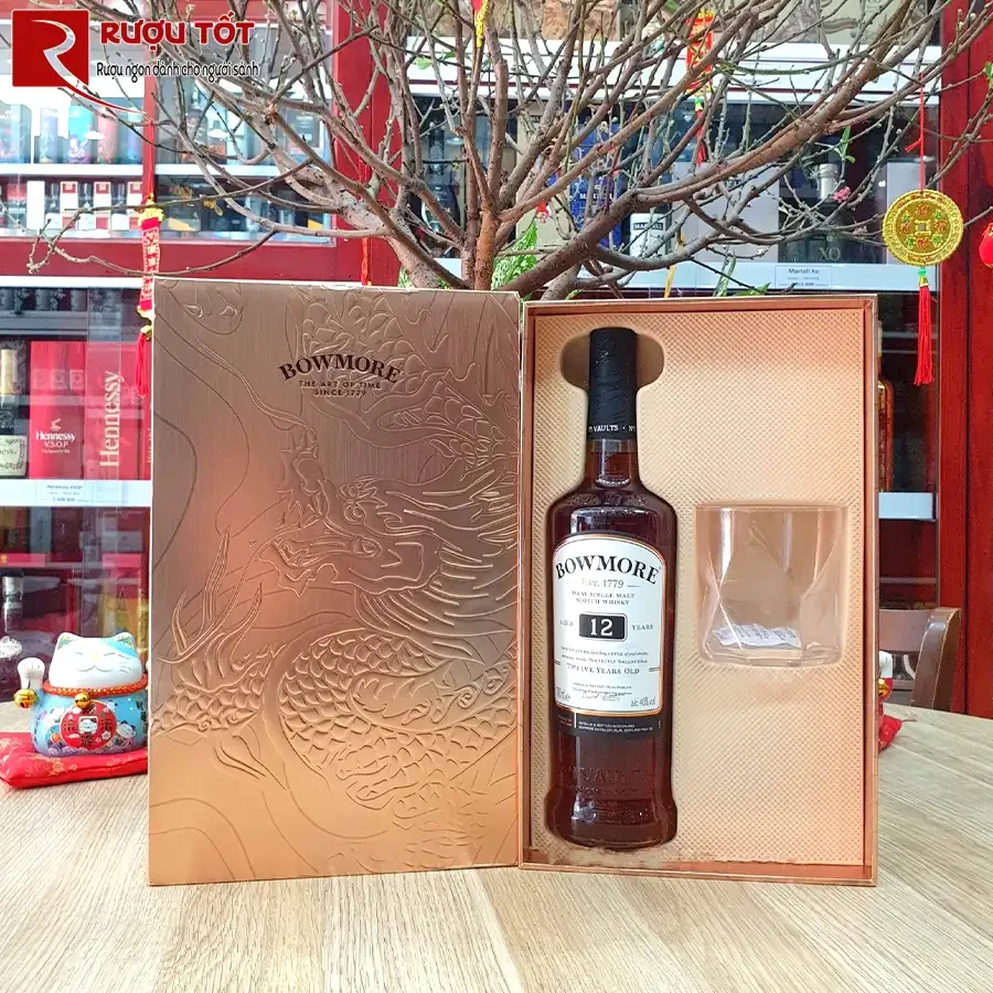 Hộp quà rượu Bowmore 12