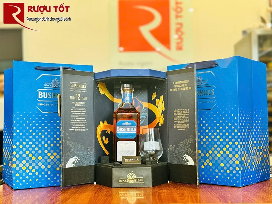 Rượu Bushmills 12 Year Hộp quà Tết 2025