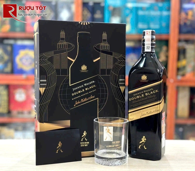 Rượu Double Black Label Hộp quà Tết