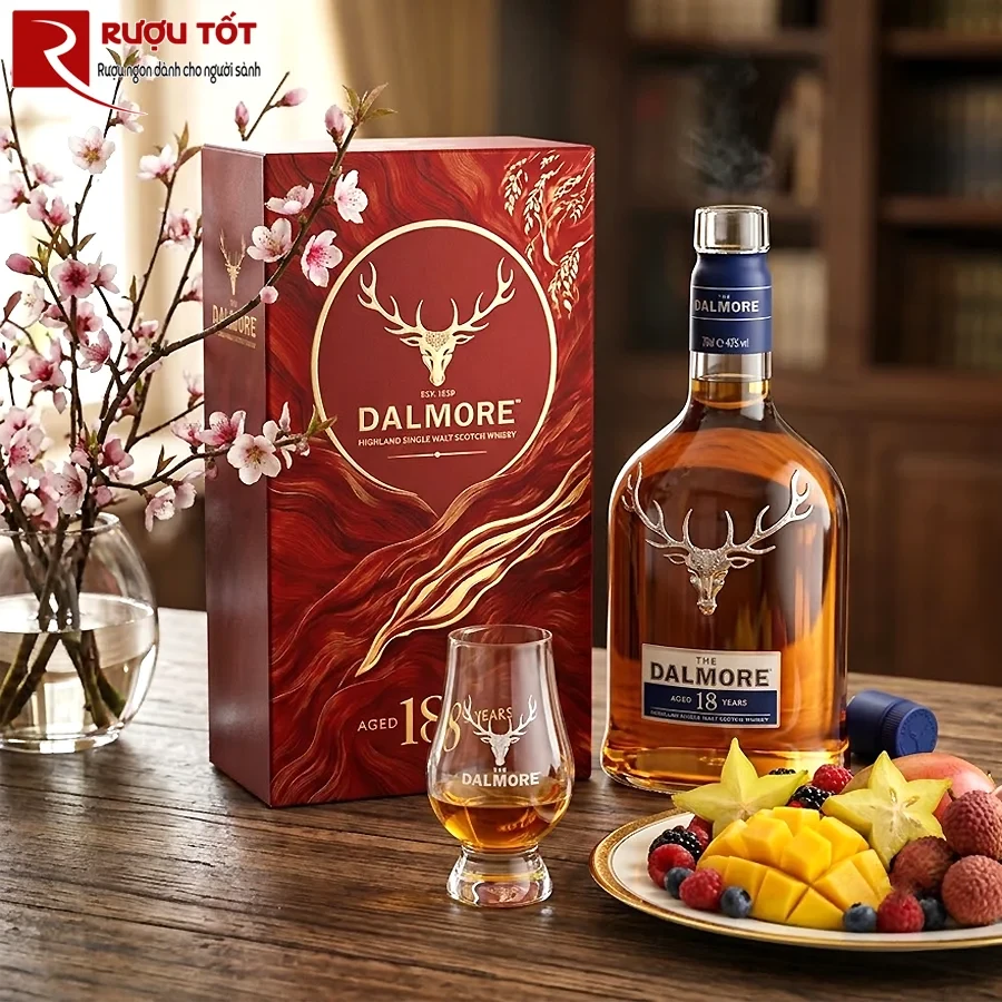 Rượu The Dalmore 18 Hộp Quà Tết