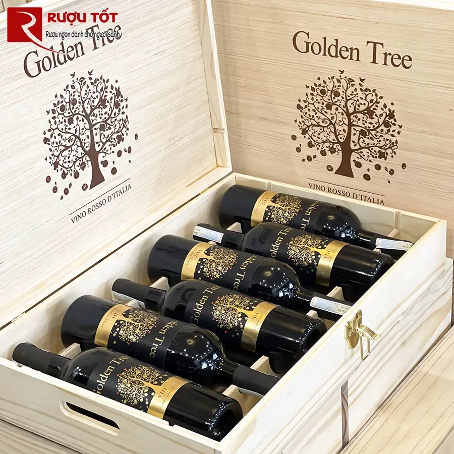 thùng gỗ rượu vang Golden Tree