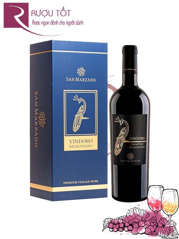 Hộp quà rượu vang Vindoro - Con công sang trọng