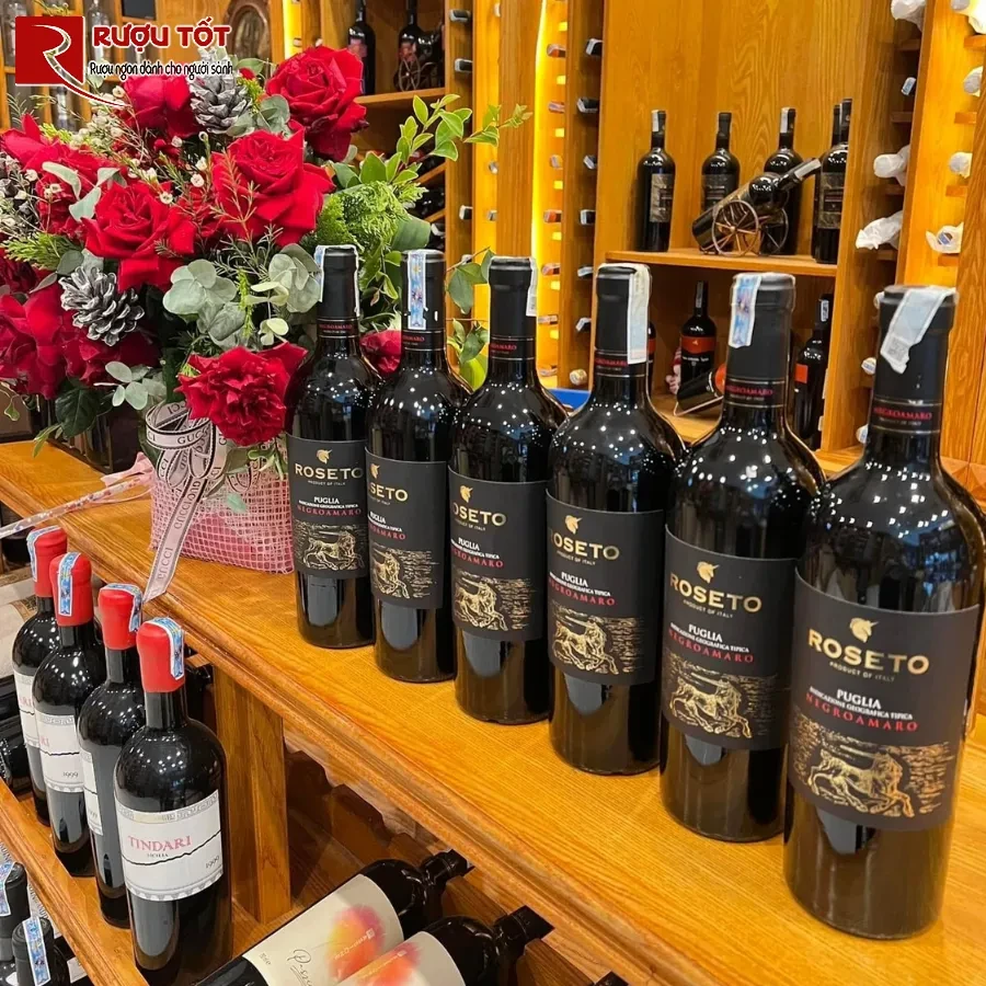 Cach uong ruou vang Roseto Negroamaro Puglia