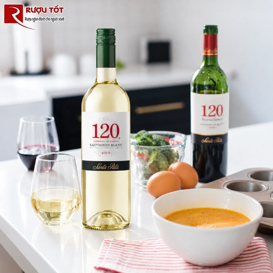 Thuong thuc Santa Rita 120 Sauvignon Blanc