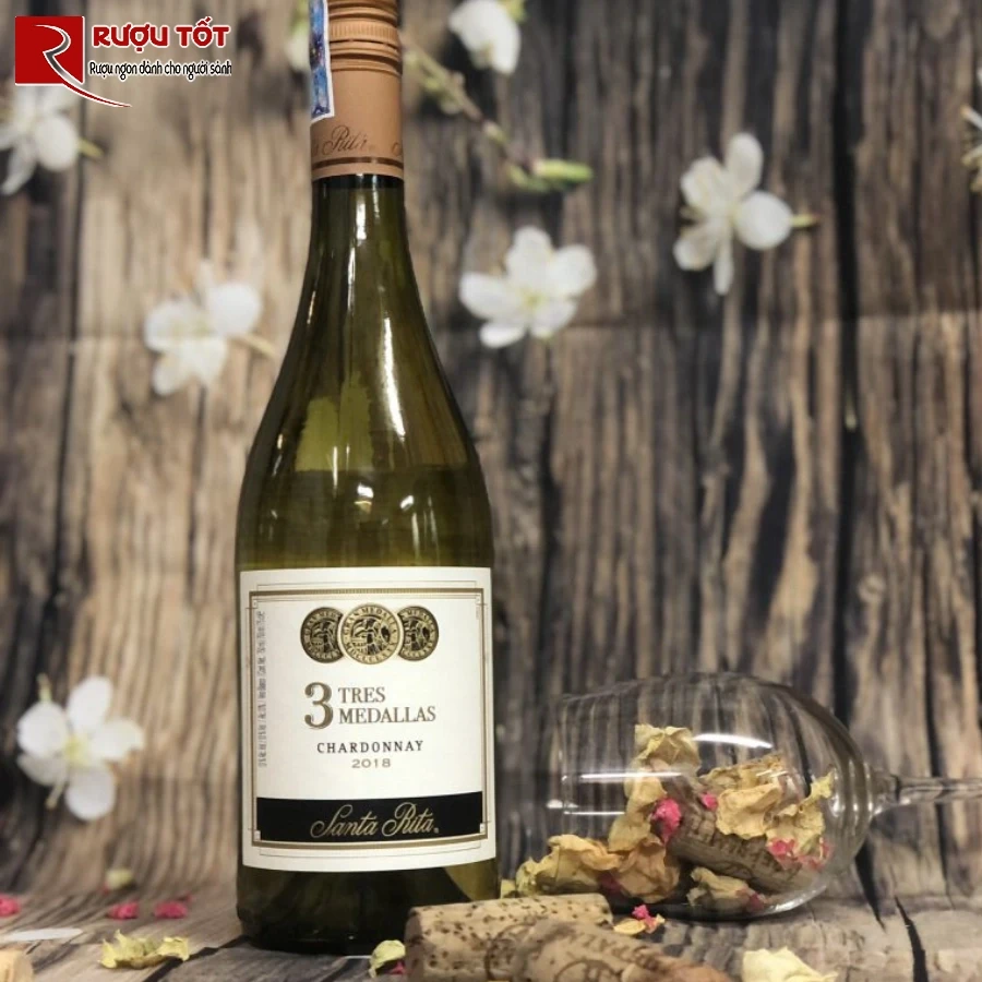 Vang Chile Santa Rita Tres Medallas Chardonnay