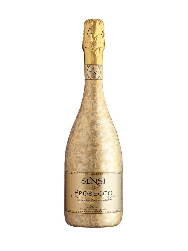 Rượu vang Sensi 18K Prosecco Gold Brut - Vang nổ nhãn vàng lấp lánh