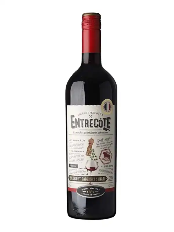 Rượu Vang Entrecote Merlot Cabernet Syrah chai 750ml và 1,5 Lít