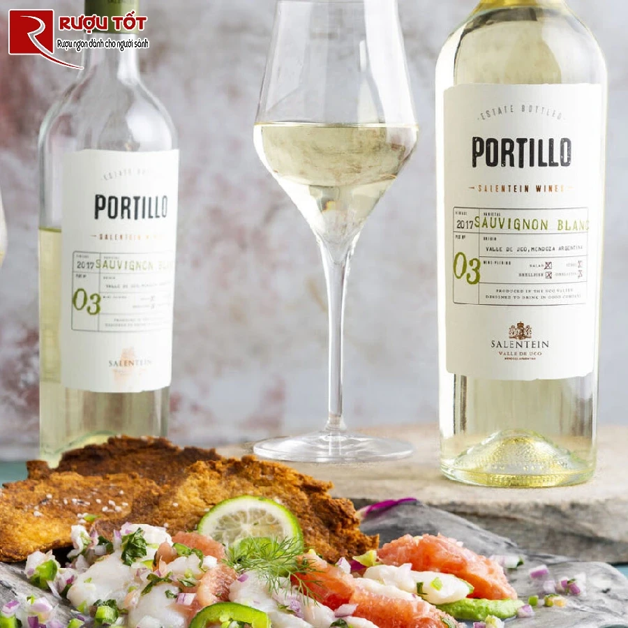 Nhiet do uong ruou vang Portillo Sauvignon Blanc