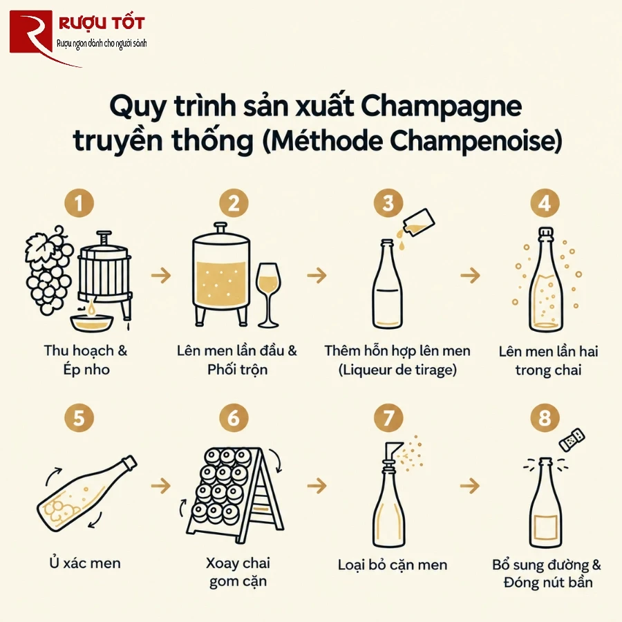 ruou vang va champagne quy trinh san xuat