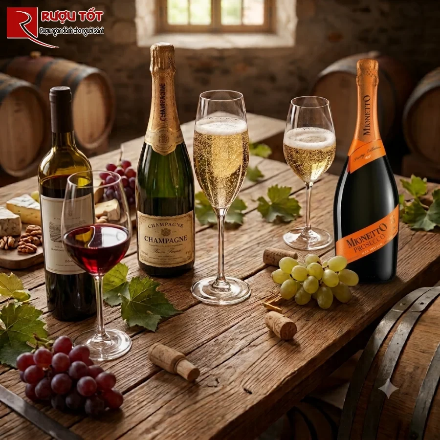 ruou vang va champagne va vang sui